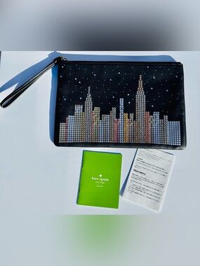Kate Spade Glitzy Ritzy Skyline Willa clutch bag  NEW